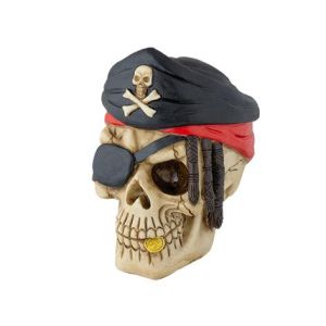 Cabeza Tole10 Resina Calavera Pirata 16,5 cm 39479.