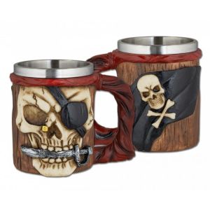 Taza Resina Calavera Pirata 39484 Tole10.
