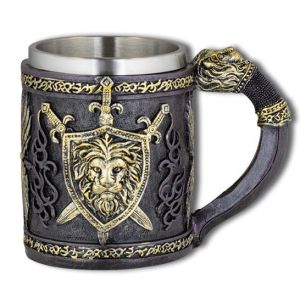 Taza Ornamentación Resina Escudo León 39553 Tole10.