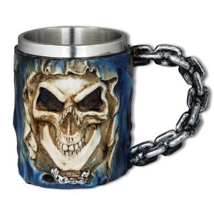 Tole 10 Taza Resina Calavera Cadena 39556.