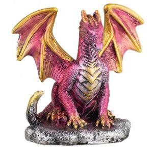 Tole 10 Dragón Alas Resina Rosado, 7,7 cm 39585.