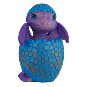 Tole 10 Dragón Bebé Huevo Resina Azul 7,7 cm 39593.