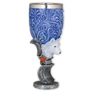 Copa Resina Ornamento Lobo Blanco Tole10 39608.