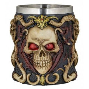 Chupito Resina Ornamento Gothic Skull. T 39613 Tole10.