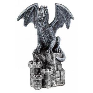 Tole 10 Dragón y Castillo Resina 11,5 cm 39642.