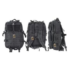 Mochila Barbaric negra laser cut 38L