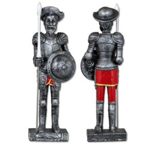 Quijote Resina con Chapa. 19 cm 39842 Tole10.