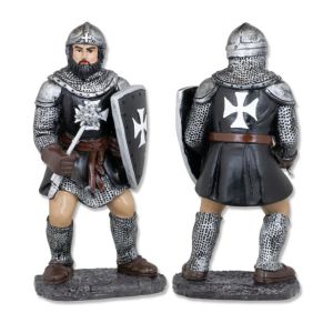 Templario Negro Resina. Maza-escudo,12 Cuchillo 39891 Tole10.