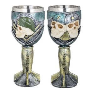 Copa Resina Tole10 Army Skull. T. 18,5 cm 39907.