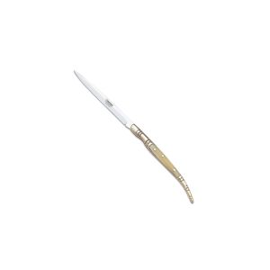 Navaja Cudeman estilete 403-A hoja de acero 420 de 8,5 cm y empuñadura de Cuerno de toro de 9,5 cm