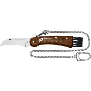 Navaja micológica italiana FOX 403 con hoja de acero 420C de 7,5 cm y empuñadura de palisandro de 11,5 cm