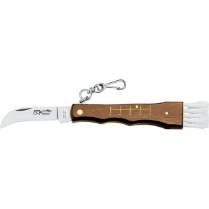 Navaja micológica italiana FOX 405 con hoja de acero 420C de 7 cm y empuñadura de palisandro de 11 cm