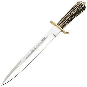 Muela Cuchillo ALCARAZ-26A hoja de acero MoVa de 26 cm y empuñadura de asta de ciervo.