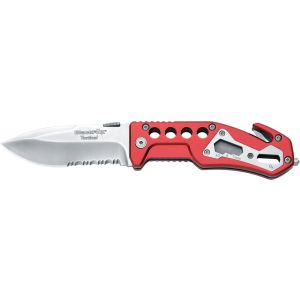 Navaja Blackfox BF-117 con hoja de acero AISI 440 de 9 cm y empuñadura de Aluminio T6-6082 anodizado en rojo de 11.8 cm