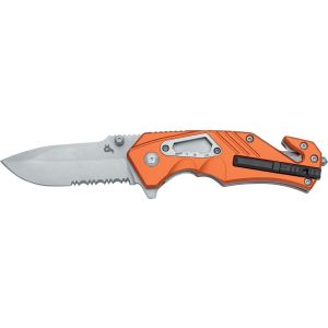 Navaja BlackFox DEMAND BF-784 OR con hoja de acero D2 de 8.5 cm y empuñadura de Aluminio anodizado naranja de 11.5 cm