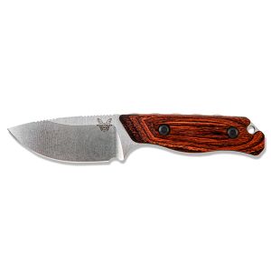 Cuchillo Benchmade Hidden Canyon Hunter 15017 con hoja de acero Acero CPM S30V de 7.1 cm y empuñadura de Madera estabilizada de 9.2 cm
