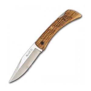 Muela Navaja BT-9.OL Hoja de acero MoVa de 9 cm y empuñadura de Olivo.