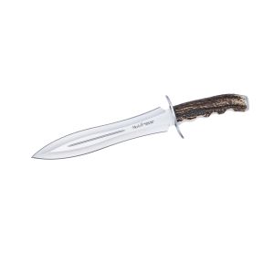 Muela Cuchillo BW-24A hoja de acero MoVa de 24 cm y empuñadura de asta de ciervo.