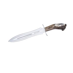 Muela Cuchillo BW-24S hoja de acero MoVa de 24 cm y empuñadura de roseta de ciervo.