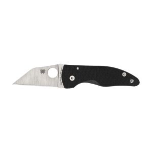 Navaja Spyderco MICROJIMBO fibra de carbono S90V filo liso C264CFP con hoja de acero Acero inoxidable CPM-S90V de 6.2 cm y empuñadura de Fibra de vidrio de carbono de 9.6 cm