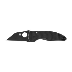 Navaja Spyderco MICROJIMBO SALT G-10 negra CPM MAGNACUT filo liso C264GMCBKP con hoja de acero Acero inoxidable CPM MagnaCut de 6.2 cm y empuñadura de G-10 de 9.6 cm