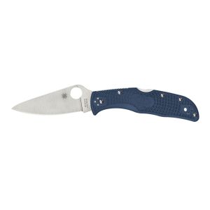 Navaja Spyderco ENDELA FRN azul cobalto SPY27 filo liso C243PCBL con hoja de acero Acero inoxidable CPM-SPY27 de 8.7 cm y empuñadura de Acero de 11.9 cm