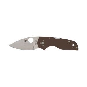 Navaja Spyderco LIL' NATIVE MID BACK LOCK marrón G10 filo liso C230MBGPBN15V con hoja de acero Acero inoxidable CPM-15V de 6.1 cm y empuñadura de G-10 Marrón de 8.9 cm