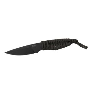 Cuchillo Acta Non Verba P100 SANDVIK CERAKOTE BLACK PARACORD ANVP100-037 con hoja de acero sandvik 14C28N de 7,5 cm y empuñadura de paracord de 11,5 cm