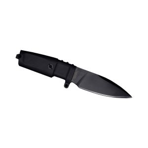 Cuchillo Extrema Ratio SHRAPNEL OG BLACK 0160/BLK con hoja de acero Acero inoxidable BöHLER N690 (58HRC) de 11 cm y empuñadura de Forprene de 10.3 cm