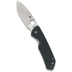 Navaja Spyderco Jerry Brouwer C232GTIP con hoja de acero CPM S30V de 7,8 cm filo liso y empuñadura de G-10 negro de 10,1 cm