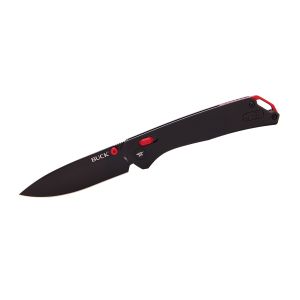 Navaja Buck NOMAD BLACK BLK BLADE 0700BKS-B con hoja de acero para herramientas D2 de 8.5 cm y empuñadura de Aluminio de 11.2 cm