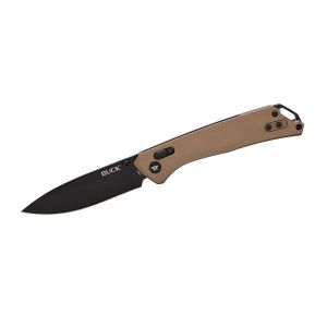 Navaja Buck NOMAD BRONZE BLK BLADE 0700BRS-B con hoja de acero para herramientas D2 de 8.5 cm y empuñadura de Aluminio de 11.2 cm