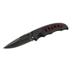 Navaja CJH Herbertz 10000396 con hoja de acero AISI 420 de 8.8 cm y empuñadura de Acero inoxidable / G-10 de 11 cm