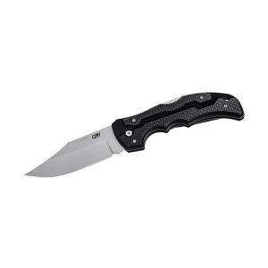 Navaja CJH Herbertz 10000674 con hoja de acero AISI 440A de 8.7 cm y empuñadura de G-10 / Fibra de carbono de 11.5 cm