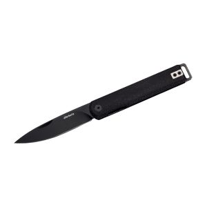 Navaja CJH herbertz BLACK MICARTA 10001081 con hoja de acero D2 de 9.3 cm y empuñadura de Micarta de 12 cm