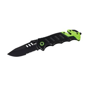 Navaja Herbertz RESCUE 44115 con hoja de acero inoxidable AISI 440A de 9.2 cm y empuñadura de G-10 de 12.1 cm