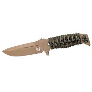 Cuchillo Benchmade FIXED ADAMAS 375FE-1 FLAT EARTH con hoja de acero Acero CPM-CruWear de 10.7 cm y empuñadura de Acero CPM-CruWear / Paracord de 12.6 cm