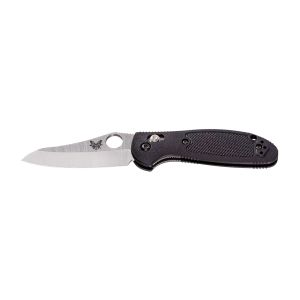 Navaja Benchmade MINI GRIPTILIAN 555-S30V SHEEPSFOOT NEGRA SATINADA con hoja de acero Acero inoxidable CPM-S30V de 7.4 cm y empuñadura de Nailon de 9.8 cm