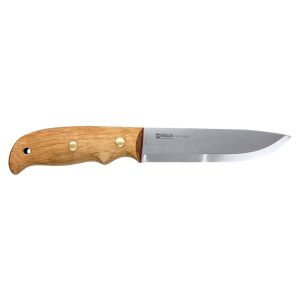 Cuchillo Helle DIDI GALGALU 1610 14C28N con hoja de acero Acero inoxidable Sandvik 14C28N de 12.9 cm y empuñadura de Kiaat (madera africana) / Fibra volcánica de 12 cm