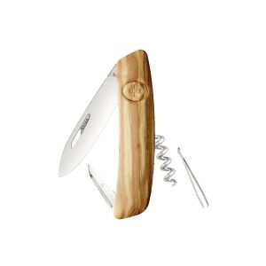 Navaja Multiusos Swiza D01 madera olivo con hoja de acero 440 de 7,5 cm