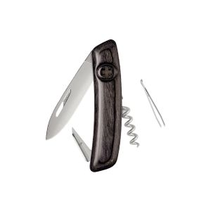 Navaja Multiusos Swiza D01 AM laminado negra con hoja de acero 440 de 7,5 cm