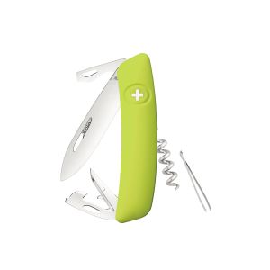 Navaja Multiusos Swiza D03 verde musgo con hoja de acero 440 de 7,5 cm