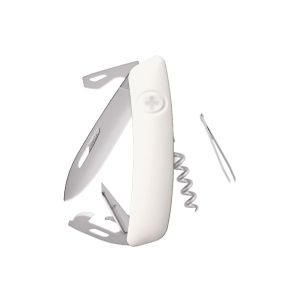 Navaja Multiusos Swiza D03 AM blanco con hoja de acero 440 de 7,5 cm