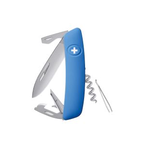 Navaja Multiusos Swiza D03 AM azul con hoja de acero 440 de 7,5 cm