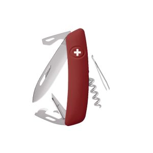 Navaja Multiusos Swiza D03 AM rojo Helvetix con hoja de acero 440 de 7,5 cm