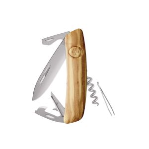 Navaja Multiusos Swiza D03 AM madera olivo con hoja de acero 440 de 7,5 cm
