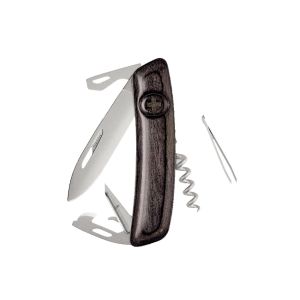 Navaja Multiusos Swiza D03 AM laminado negra con hoja de acero 440 de 7,5 cm