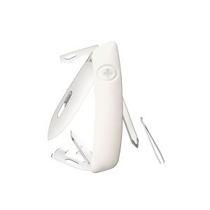 Navaja Multiusos Swiza D04 blanco con hoja de acero 440 de 7,5 cm
