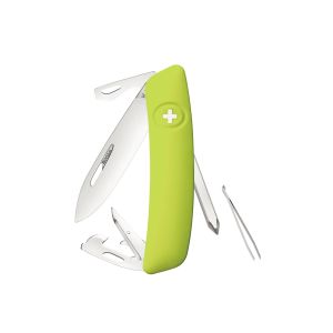 Navaja Multiusos Swiza D04 verde musgo con hoja de acero 440 de 7,5 cm