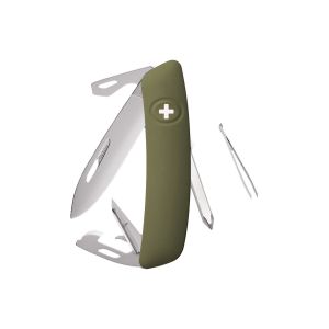 Navaja Multiusos Swiza D04 AM olivo con hoja de acero 440 de 7,5 cm